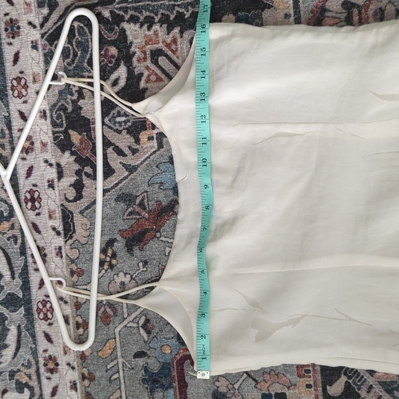 White Maxi Dress with Faint Floral Print - Picture 7 of 9